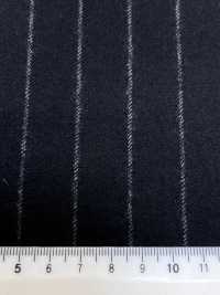 69582-13 26AW HERDREX【Tasmanian Flannel】真丝与羊毛 黑色条纹[面料] 国岛株式会社 更多图片