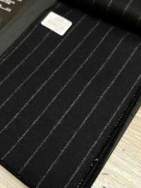 69582-20 26AW HERDREX【Tasmanian Flannel】真丝与羊毛 藏青色条纹[面料] 国岛株式会社 更多图片