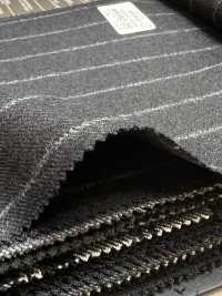 69582-20 26AW HERDREX【Tasmanian Flannel】真丝与羊毛 藏青色条纹[面料] 国岛株式会社 更多图片