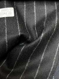 69582-20 26AW HERDREX【Tasmanian Flannel】真丝与羊毛 藏青色条纹[面料] 国岛株式会社 更多图片