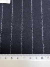 69582-20 26AW HERDREX【Tasmanian Flannel】真丝与羊毛 藏青色条纹[面料] 国岛株式会社 更多图片