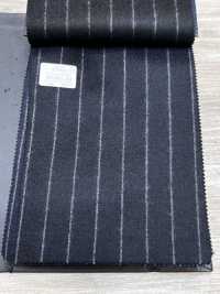 69582-20 26AW HERDREX【Tasmanian Flannel】真丝与羊毛 藏青色条纹[面料] 国岛株式会社 更多图片