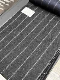 69582-41 26AW HERDREX【Tasmanian Flannel】真丝羊毛炭灰色条纹[面料] 国岛株式会社 更多图片