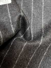 69582-41 26AW HERDREX【Tasmanian Flannel】真丝羊毛炭灰色条纹[面料] 国岛株式会社 更多图片