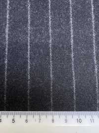 69582-41 26AW HERDREX【Tasmanian Flannel】真丝羊毛炭灰色条纹[面料] 国岛株式会社 更多图片