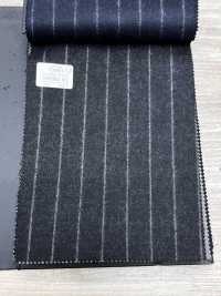 69582-41 26AW HERDREX【Tasmanian Flannel】真丝羊毛炭灰色条纹[面料] 国岛株式会社 更多图片