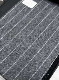 69582-55 26AW HERDREX【Tasmanian Flannel】真丝与羊毛 灰色条纹[面料] 国岛株式会社 更多图片