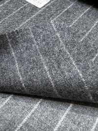 69582-55 26AW HERDREX【Tasmanian Flannel】真丝与羊毛 灰色条纹[面料] 国岛株式会社 更多图片