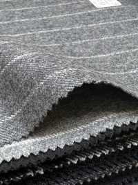 69582-55 26AW HERDREX【Tasmanian Flannel】真丝与羊毛 灰色条纹[面料] 国岛株式会社 更多图片