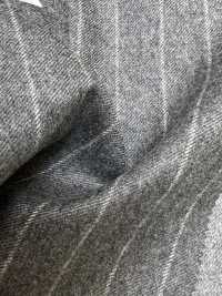 69582-55 26AW HERDREX【Tasmanian Flannel】真丝与羊毛 灰色条纹[面料] 国岛株式会社 更多图片