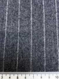 69582-55 26AW HERDREX【Tasmanian Flannel】真丝与羊毛 灰色条纹[面料] 国岛株式会社 更多图片