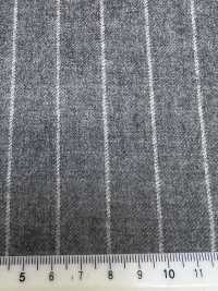 69582-69 26AW HERDREX【Tasmanian Flannel】真丝与羊毛 浅灰色条纹[面料] 国岛株式会社 更多图片