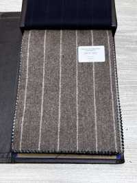 56CN5202 CANONICO（卡诺尼科）原装毛呢法兰绒 棕色/米色条纹[面料] 佳能 其他图片