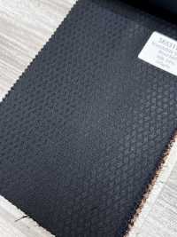 SK6511-BK 日本国产 真丝羊毛弹力 黑色 菱形图案[面料] 细井商事株式会社 其他图片