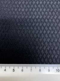 SK6511-BK 日本国产 真丝羊毛弹力 黑色 菱形图案[面料] 细井商事株式会社 其他图片