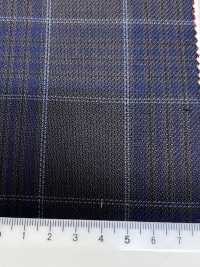 SK6531-BR 国产 真丝羊毛弹力 棕色格纹[面料] 细井商事株式会社 其他图片