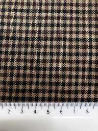 MH6511-CB 经典款 日本产 羊毛马海毛精纺布（Tonic风） 驼棕色 格纹[面料] 细井商事株式会社 其他图片