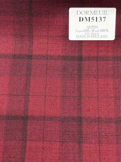 DM5137 DORMEUIL QUEEN Super100's 红色格纹