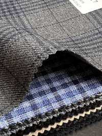 CR6617 CARNET 3PLY 灰色×海军蓝 格纹[面料] 细井商事株式会社 其他图片