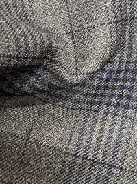 CR6617 CARNET 3PLY 灰色×海军蓝 格纹[面料] 细井商事株式会社 其他图片