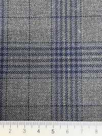 CR6617 CARNET 3PLY 灰色×海军蓝 格纹[面料] 细井商事株式会社 其他图片