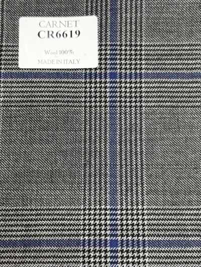 CR6619 CARNET 灰色×蓝色 格纹