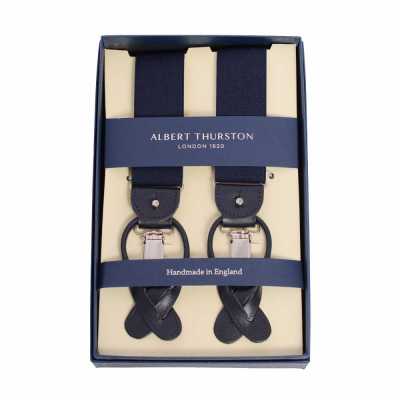 AT-NAVY Albert Thurston 吊带 深海军蓝纯色 35MM