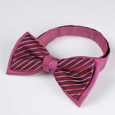 BFS-800 拼接蝴蝶领结 紫色 丝绸 日本制造