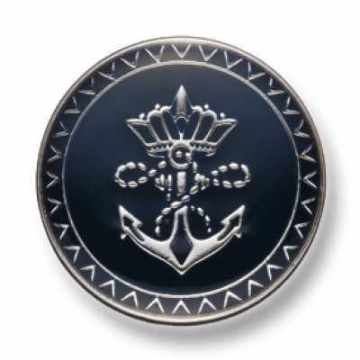 EX256 国产 西装・夹克用金属纽扣 银色/藏青色