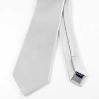 NE-30 日本正装领带缎纹银[正装配饰] 山本（EXCY） 更多图片