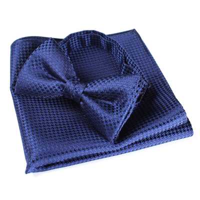 VBF-09 采用VANNERS面料 蝶形领结 千鸟格纹 海军蓝